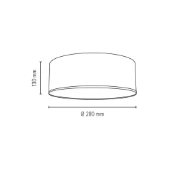 Sklep Kaja Abażurowa, biała lampa sufitowa 2xE27 ⌀28cm 4762812 JOSEFINA | Kaja biały Best