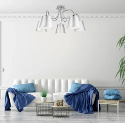 Sklep Kaja Abażurowa lampa sufitowa do salonu 35-70753 LUK | Kaja Oświetlenie srebrny Cheap