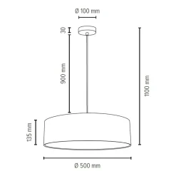 Sklep Kaja Abażurowa lampa wisząca do sypialni ⌀50cm 57950127 JOSEFINA | Kaja Outlet