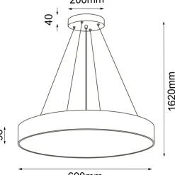 Sklep Kaja Abażurowa lampa wisząca do salonu ⌀60cm ANT 5211 SENGO | Kaja Flash Sale