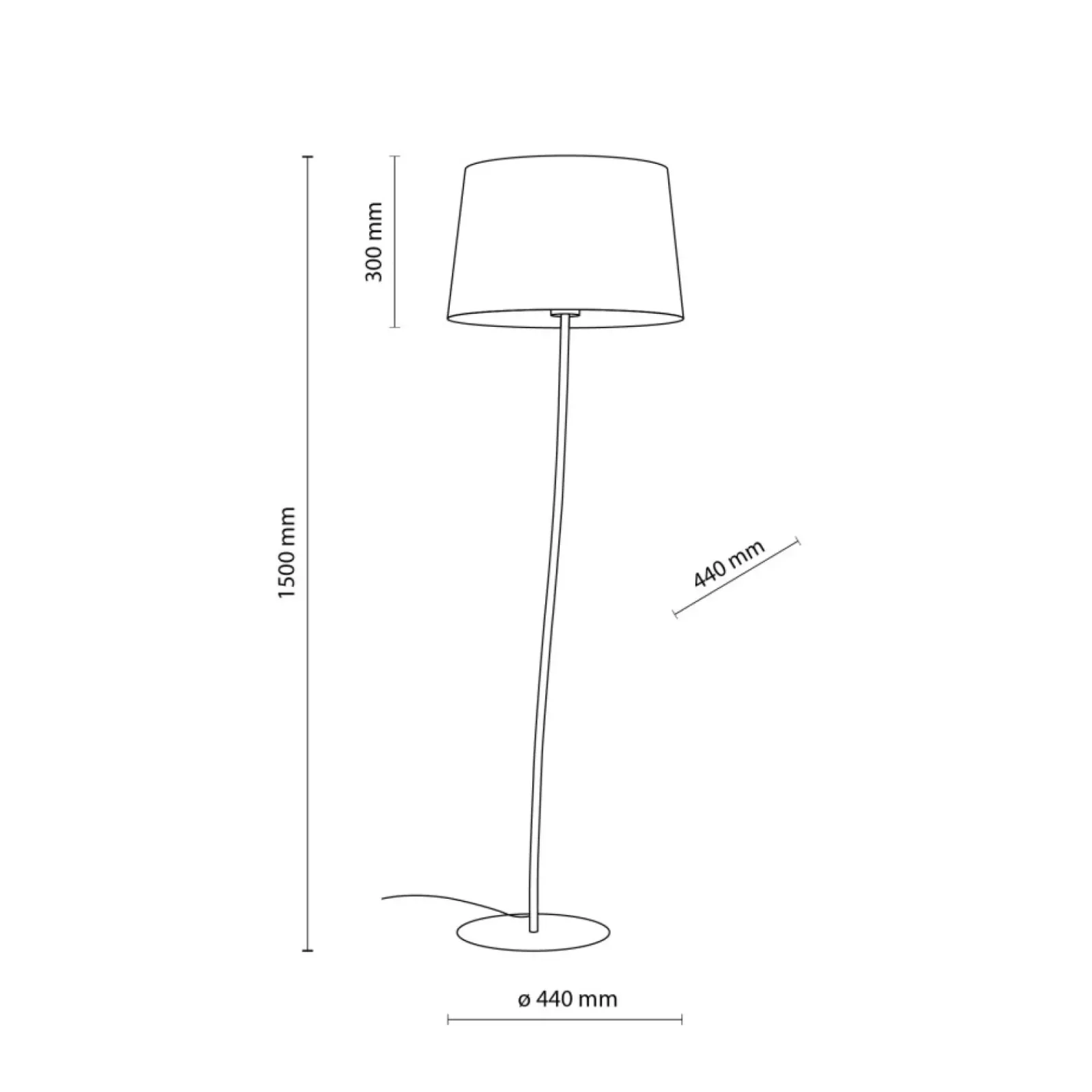 Sklep Kaja Abażurowa, pomarańczowa lampa stojąca TK 6644 NICOLA | Kaja* Lampy Podłogowe Z Abażurem