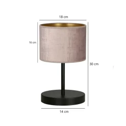 Sklep Kaja Abażurowa, stylowa lampka na szafkę nocną 1053/LN1 HILDE | Kaja* Lampki Stołowe Z Abażurem|Tradycyjne Lampki Stołowe