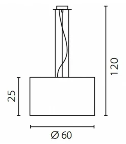 Sklep Kaja Abażurowy, okrągły żyrandol ⌀60cm do salonu 67840 ONDE | Kaja Online