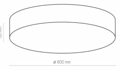 Sklep Kaja Abażurowy, szary, okrągły plafon ⌀80cm TK 2725 RONDO | Kaja Best Sale