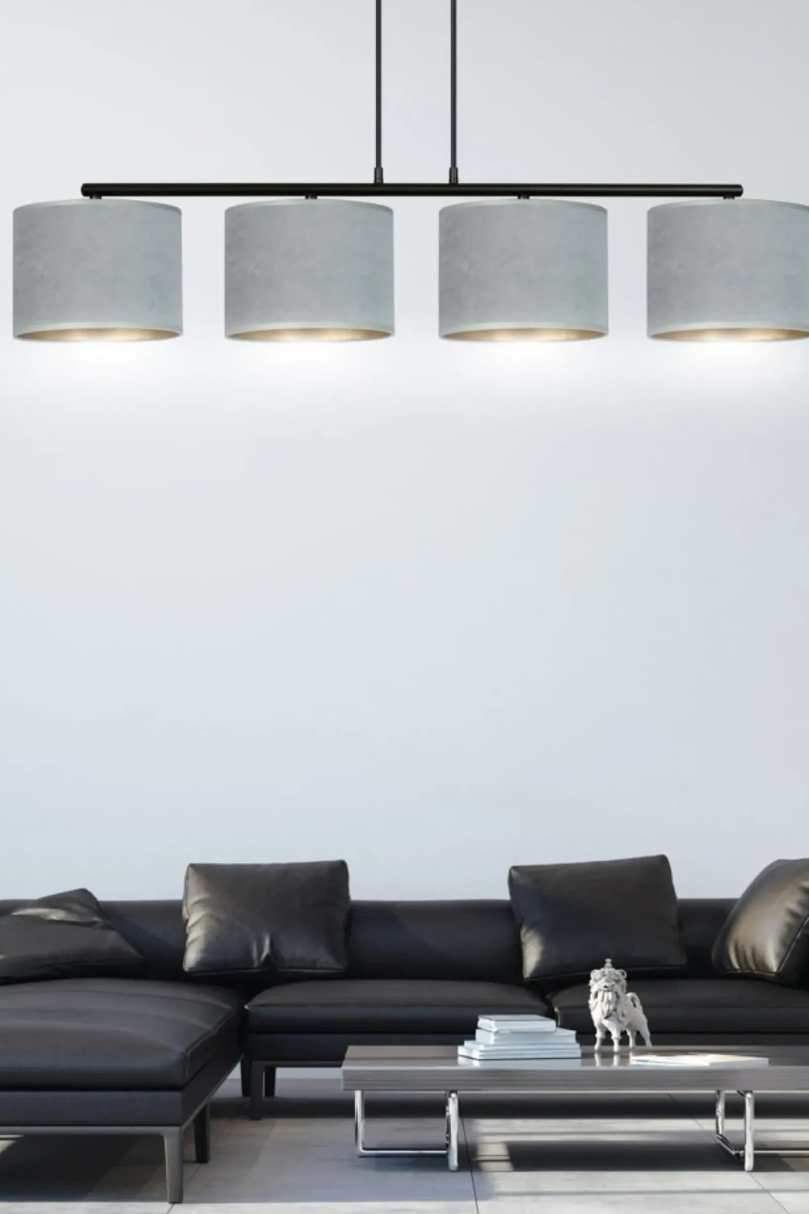 Sklep Kaja Abażurowy żyrandol idealny nad stół w salonie 1050/4 HILDE | Kaja Store