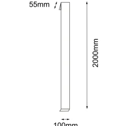 Sklep Kaja Antracytowa lampa elewacyjna LED 200cm 4000K ANT 9928 HIKONE | Kaja* Kinkiety Ogrodowe