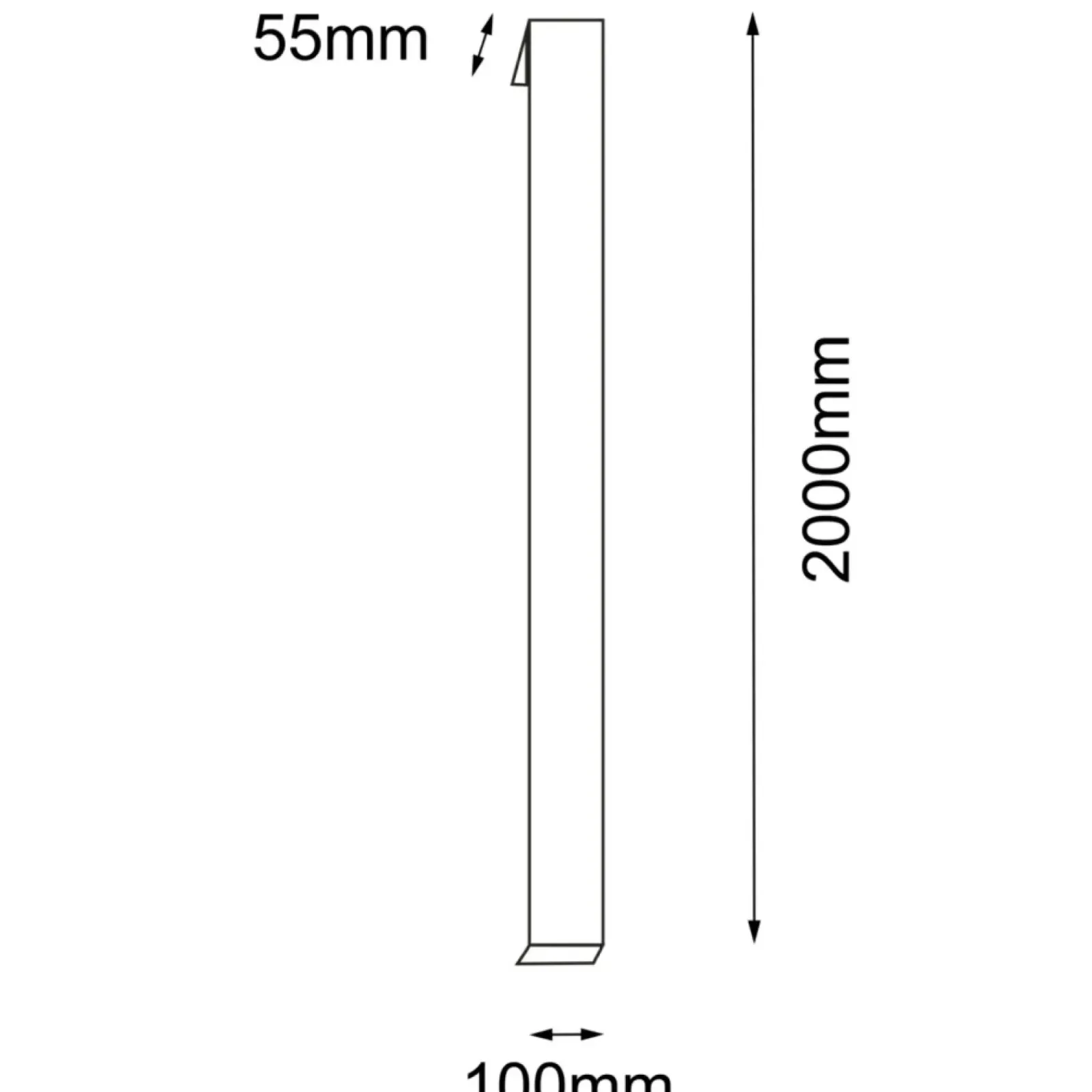 Sklep Kaja Antracytowa lampa elewacyjna LED 200cm 4000K ANT 9928 HIKONE | Kaja* Kinkiety Ogrodowe
