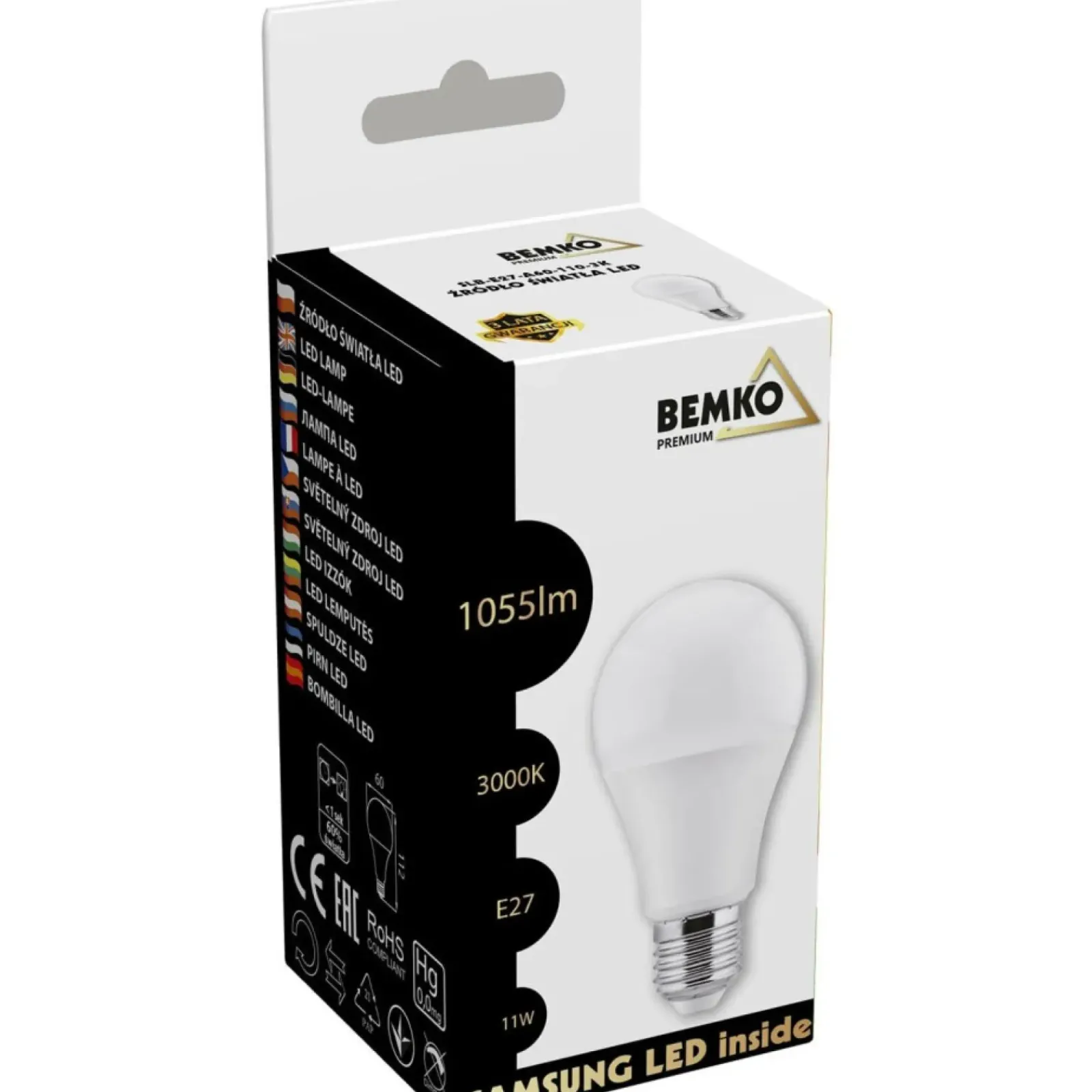 Sklep Kaja Żarówka LED SAMSUNG ciepła 3000K E27 11W BEMKO A60 | Kaja Oświetlenie* Żarówki Led E27