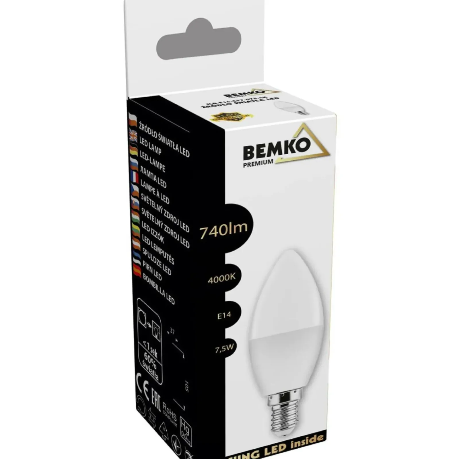 Sklep Kaja Żarówka LED SAMSUNG neutralna 4000K E14 7,5W BEMKO C37 | Kaja* Żarówki Led E14
