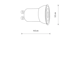 Sklep Kaja Żarówka LED z ciepłym światłem GU10 R35 4W 3000K 10230 | Kaja* Żarówki Led Gu10