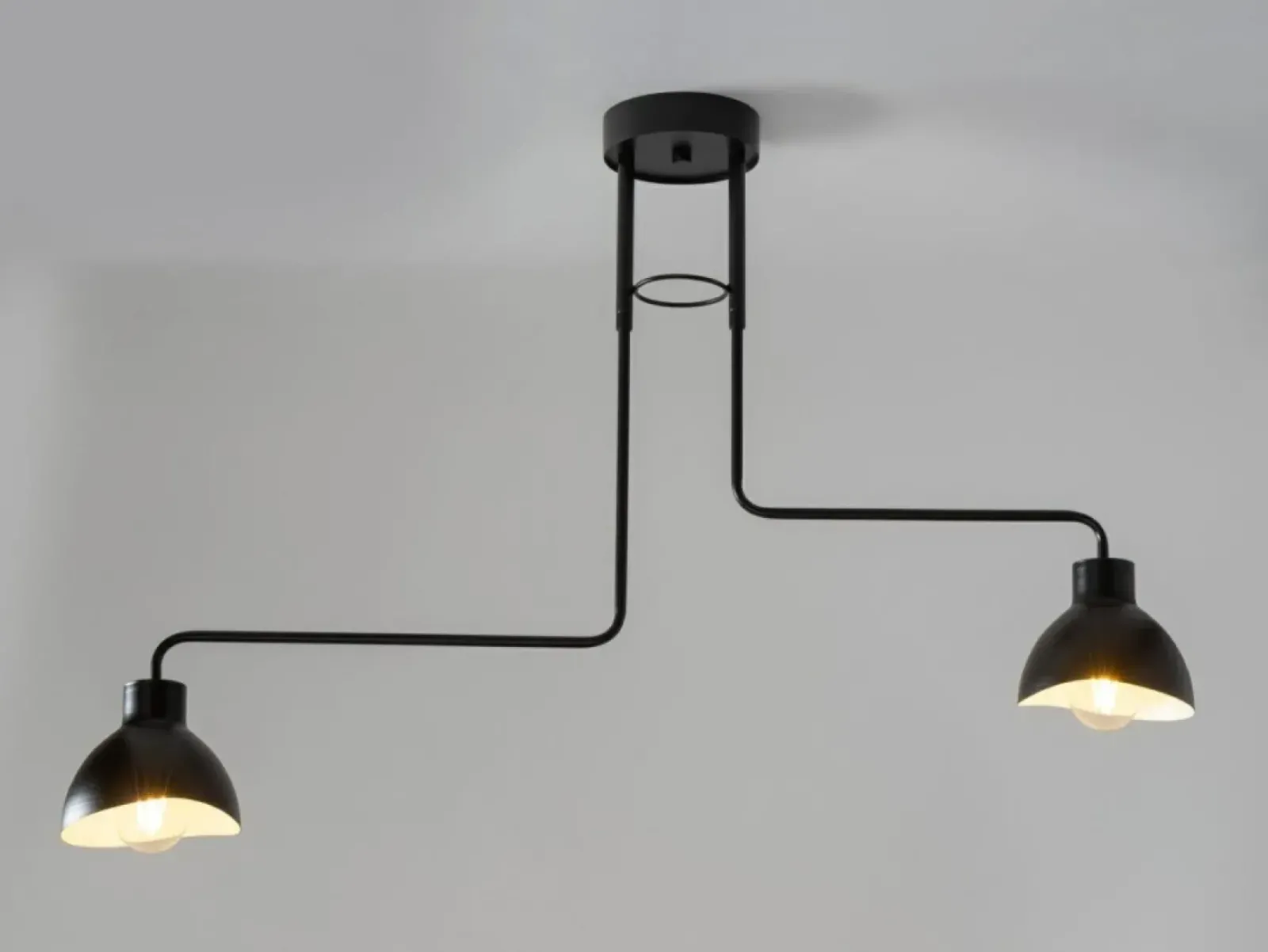 Sklep Kaja Asymetryczna, czarna lampa sufitowa do sypialni SIG 32447 z serii HOLI Flash Sale
