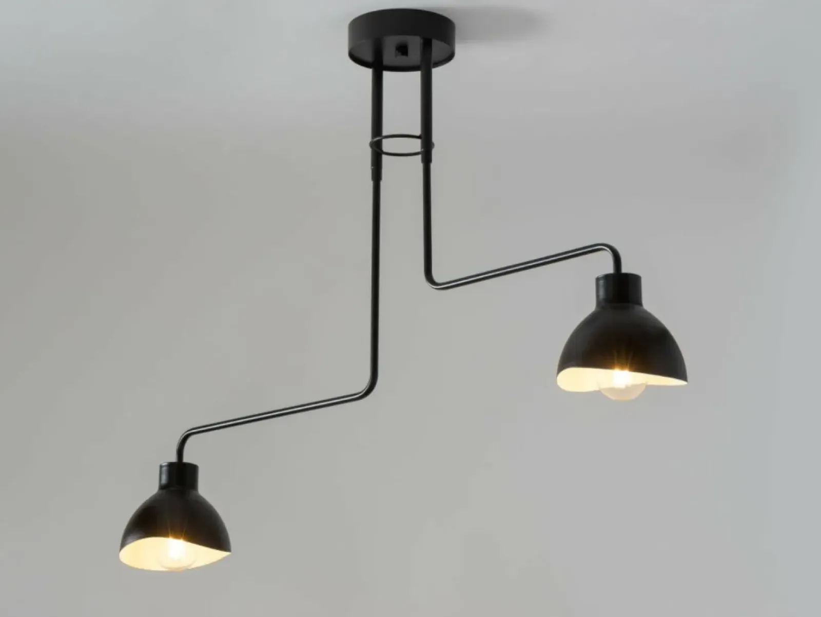 Sklep Kaja Asymetryczna, czarna lampa sufitowa do sypialni SIG 32447 z serii HOLI Flash Sale