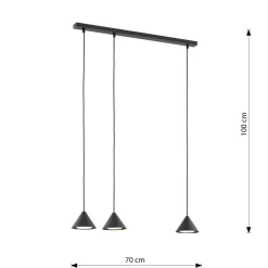 Sklep Kaja Asymetryczna lampa sufitowa ze zwisami 1330/3 ELIT | Kaja Oświetlenie Fashion