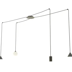 Sklep Kaja Asymetryczna lampa wisząca pająk 1349/4 FUJI 4 BLACK | Kaja czarny Cheap