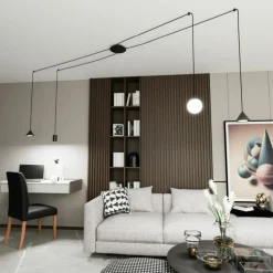 Sklep Kaja Asymetryczna lampa wisząca pająk 1349/4 FUJI 4 BLACK | Kaja czarny Cheap