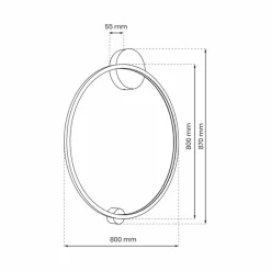 Sklep Kaja Łazienkowa lampa LED na sufit i ścianę ⌀80cm ML8861 SATURNO | Kaja* Lampy Led|Lampy Do Łazienki