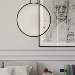 Sklep Kaja Łazienkowa lampa wisząca ring ⌀90 LP-999/1P L BK MIRROR | Kaja Outlet