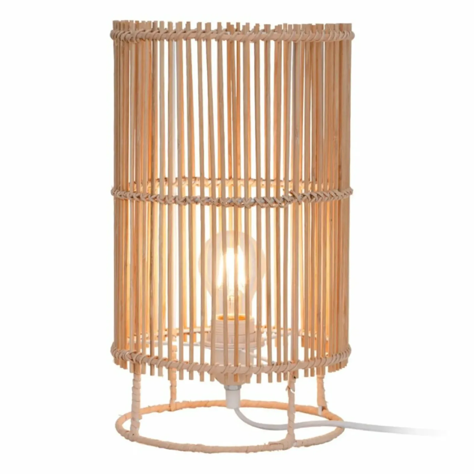 Sklep Kaja Bambusowa lampka stołowa w stylu eco P18224-1T-D20 z serii EDIN | Kaja* Nowoczesne Lampki Stołowe
