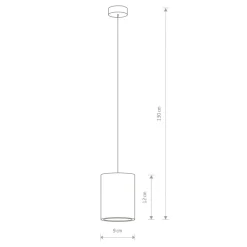 Sklep Kaja Betonowa lampa wisząca, w kształcie tuby, 9391 | Kaja Oświetlenie szary Best
