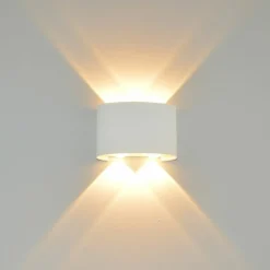 Sklep Kaja Biała lampa elewacyjna LED 4W 3000K OWL-6650-2-WH-3K ORTELO | Kaja* Kinkiety Ogrodowe