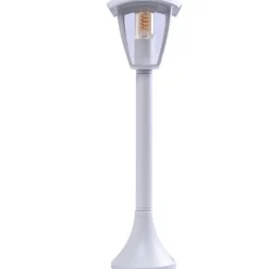 Sklep Kaja Biała lampa ogrodowa stojąca, latarenka 63cm EKO3520 FOX | Kaja* Lampy Ogrodowe Stojące