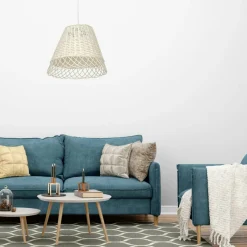 Sklep Kaja Biała lampa rustykalna, naturalny klosz MLP7993 z serii VIMINI | Kaja Oświetleni biały Sale