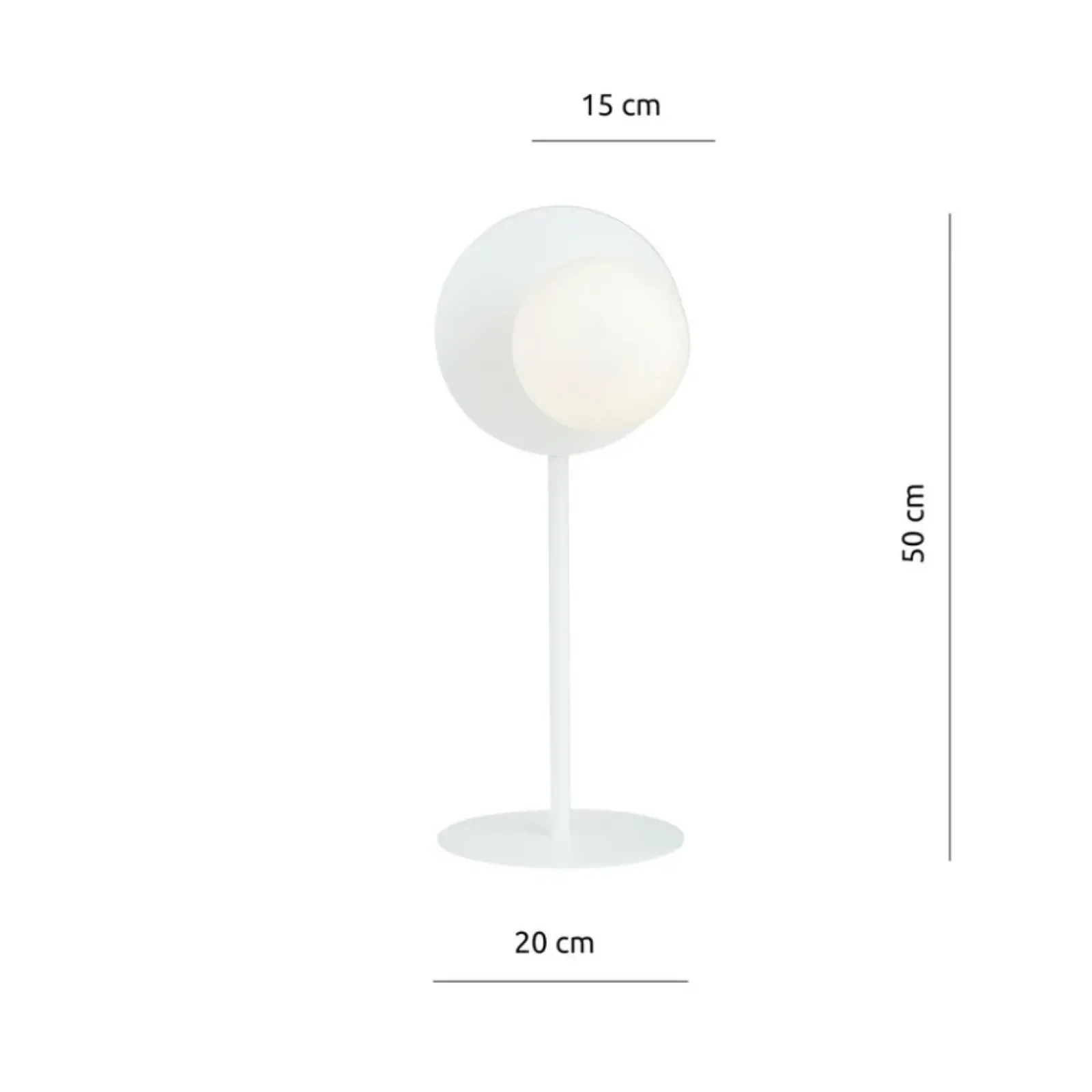 Sklep Kaja Biała lampa stołowa z m kloszem - dekoracja 1189/LN z serii OSLO* Nowoczesne Lampki Stołowe