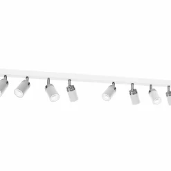 Sklep Kaja Biała lampa sufitowa, osiem reflektorów LX 5141 z serii RENO | Kaja Shop