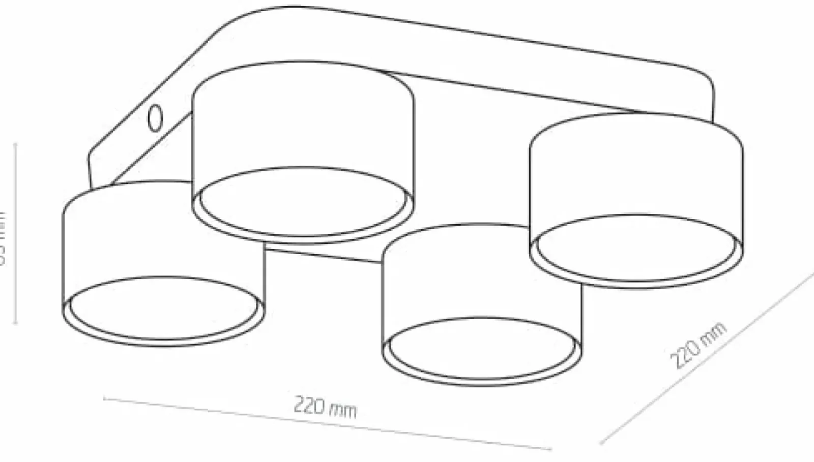 Sklep Kaja Biała lampa sufitowa, spoty do holu TK 3393 SPACE WHITE | Kaja biały Cheap