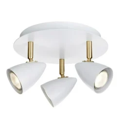 Sklep Kaja Biała lampa sufitowa ze złotymi elementami 106319 | Kaja Oświetlenie Outlet
