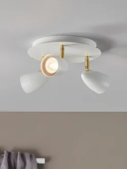 Sklep Kaja Biała lampa sufitowa ze złotymi elementami 106319 | Kaja Oświetlenie Outlet