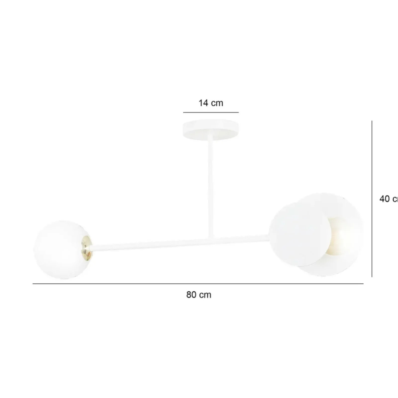 Sklep Kaja Biała lampa sufitowa ze złotym zdobieniem 613/2 | Kaja Oświetlenie biały Discount
