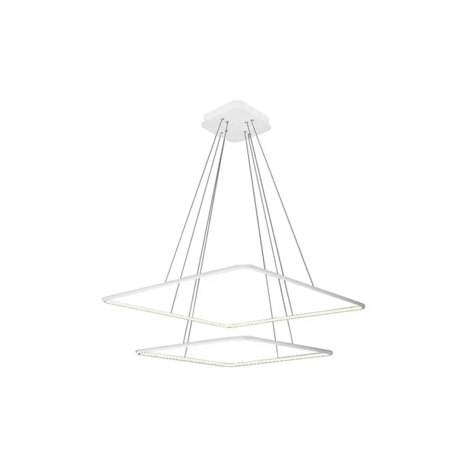 Sklep Kaja Biała lampa wisząca dwa kwadraty LED ML514 NIX WHITE | Kaja biały Outlet