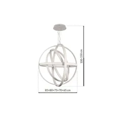 Sklep Kaja Biała lampa wisząca, ledowa, do salonu ML6150 z serii COPERNICUS | Kaja Oświetle biały Cheap