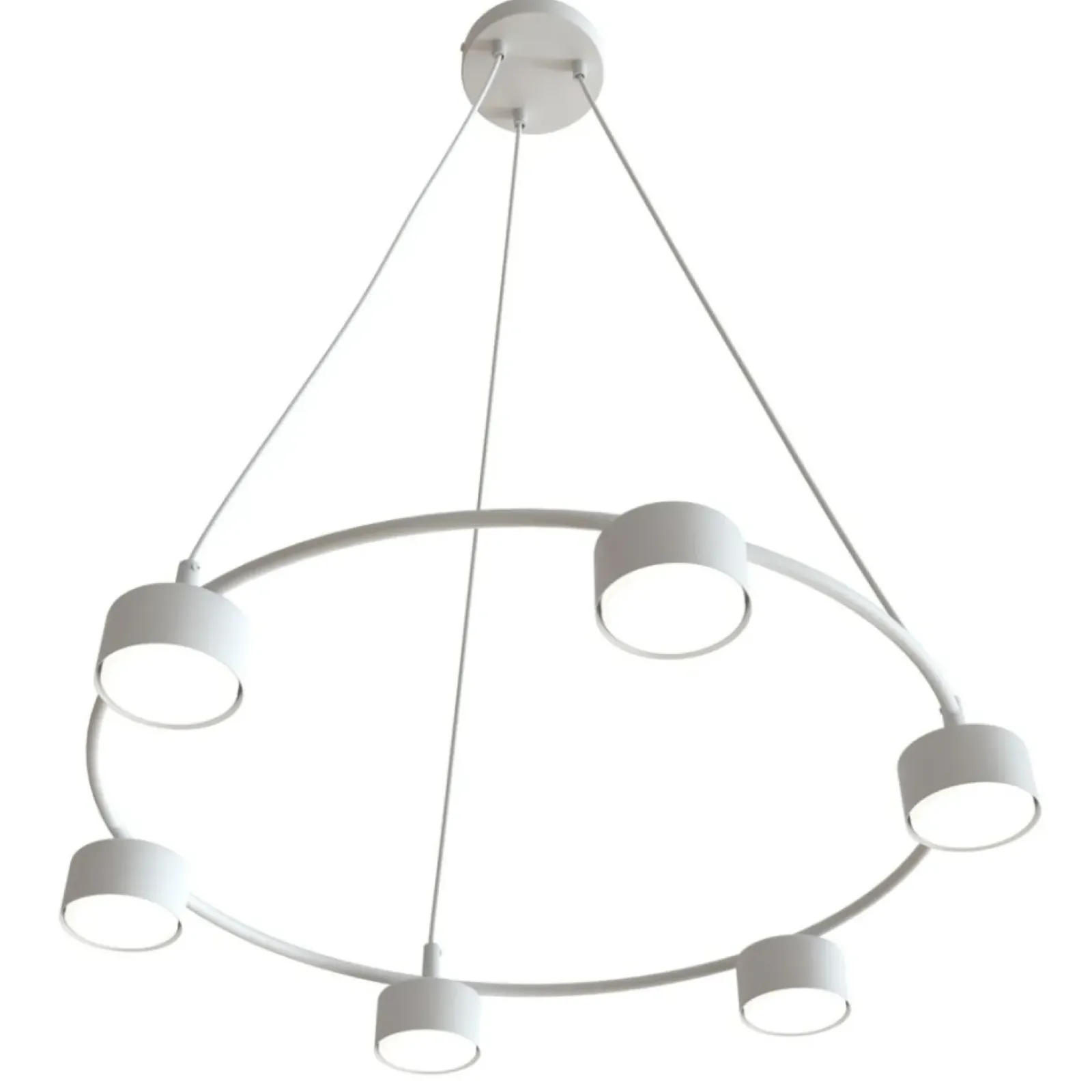 Sklep Kaja Biała lampa wisząca, okrąg z punktami światła 1373/6 z serii STARLIT biały Best