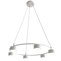 Sklep Kaja Biała lampa wisząca, okrąg z punktami światła 1373/6 z serii STARLIT biały Best