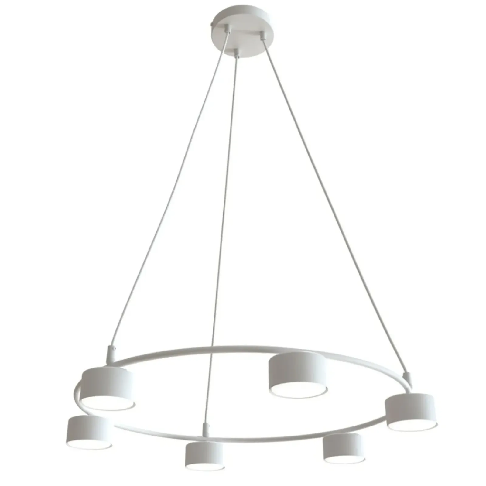 Sklep Kaja Biała lampa wisząca, okrąg z punktami światła 1373/6 z serii STARLIT biały Best