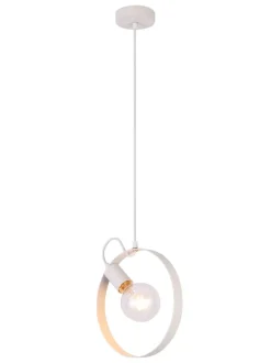 Sklep Kaja Biała lampa wisząca okrągła E27 LEDEA 50101198 NEXO | Kaja Oświetlenie Best