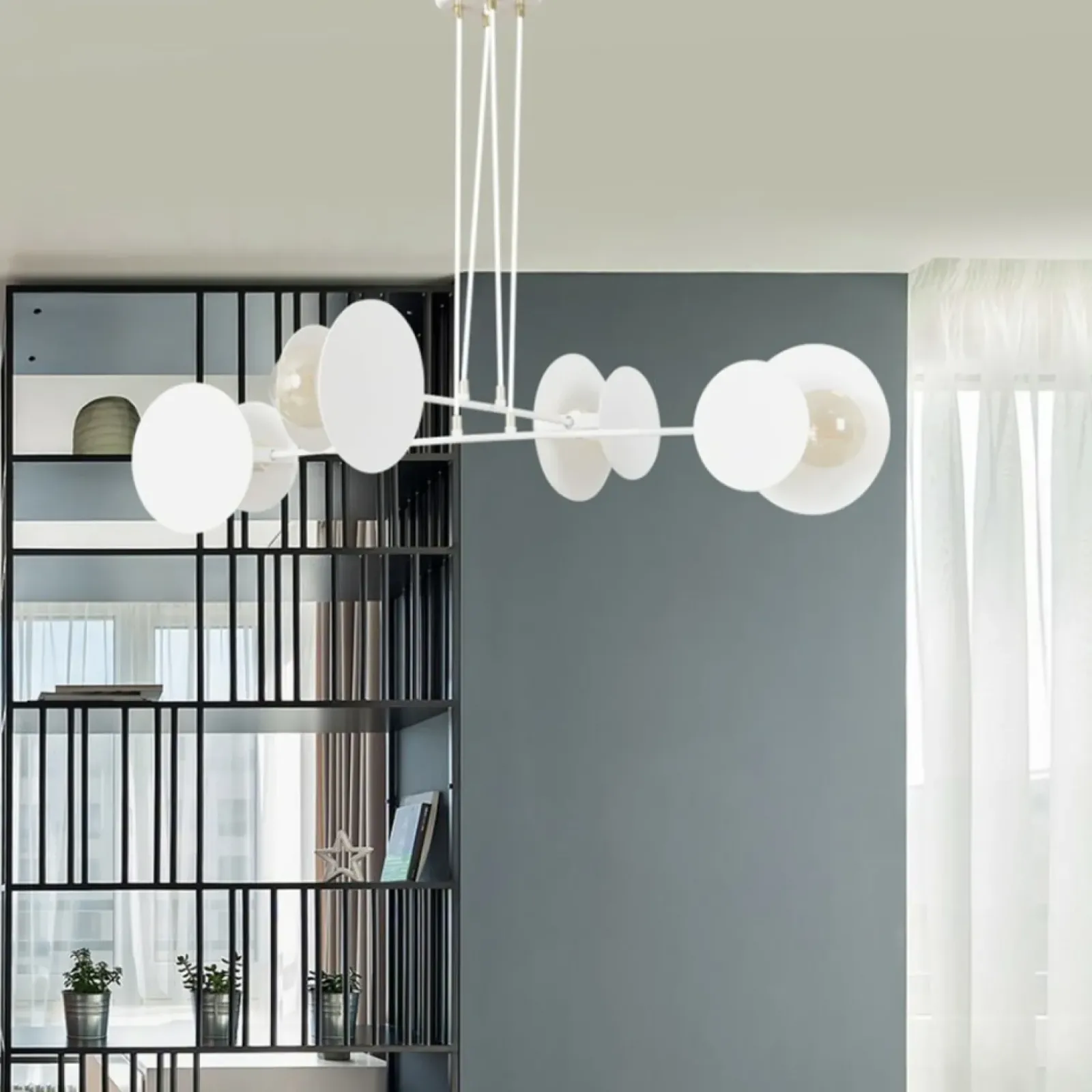 Sklep Kaja Biała lampa wisząca tłumiąca zbyt mocne światło 793/4 | Kaja biały Discount