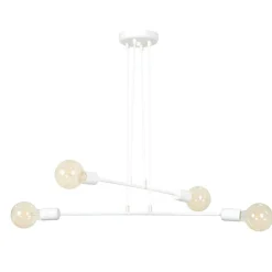 Sklep Kaja Biała lampa wisząca w stylu industrialnym 697/4 | Kaja Oświetlenie biały Store
