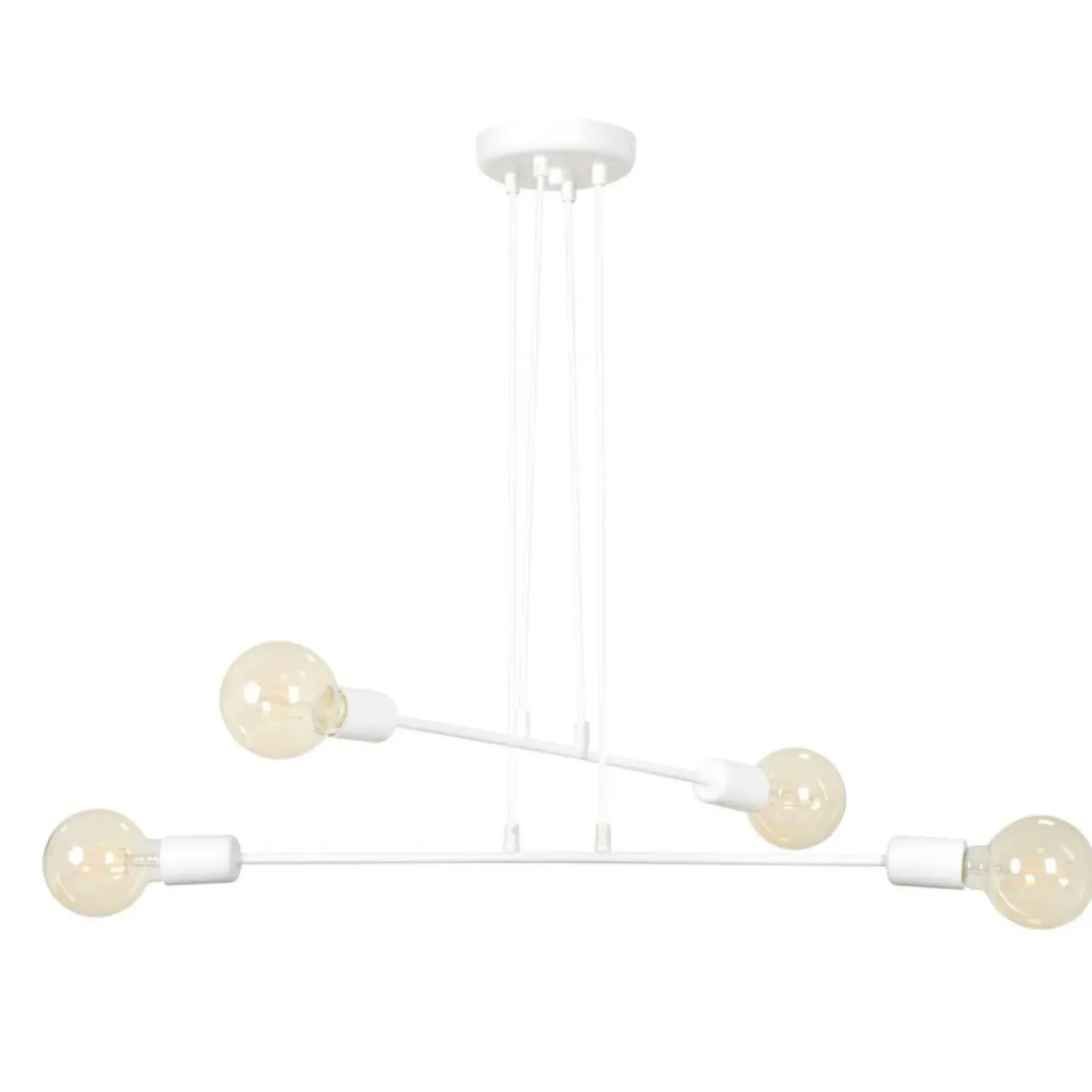 Sklep Kaja Biała lampa wisząca w stylu industrialnym 697/4 | Kaja Oświetlenie biały Store