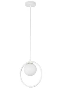 Sklep Kaja Biała lampa wisząca z małą obręczą, do jadalni SIG 33408 z serii AQUA biały Sale
