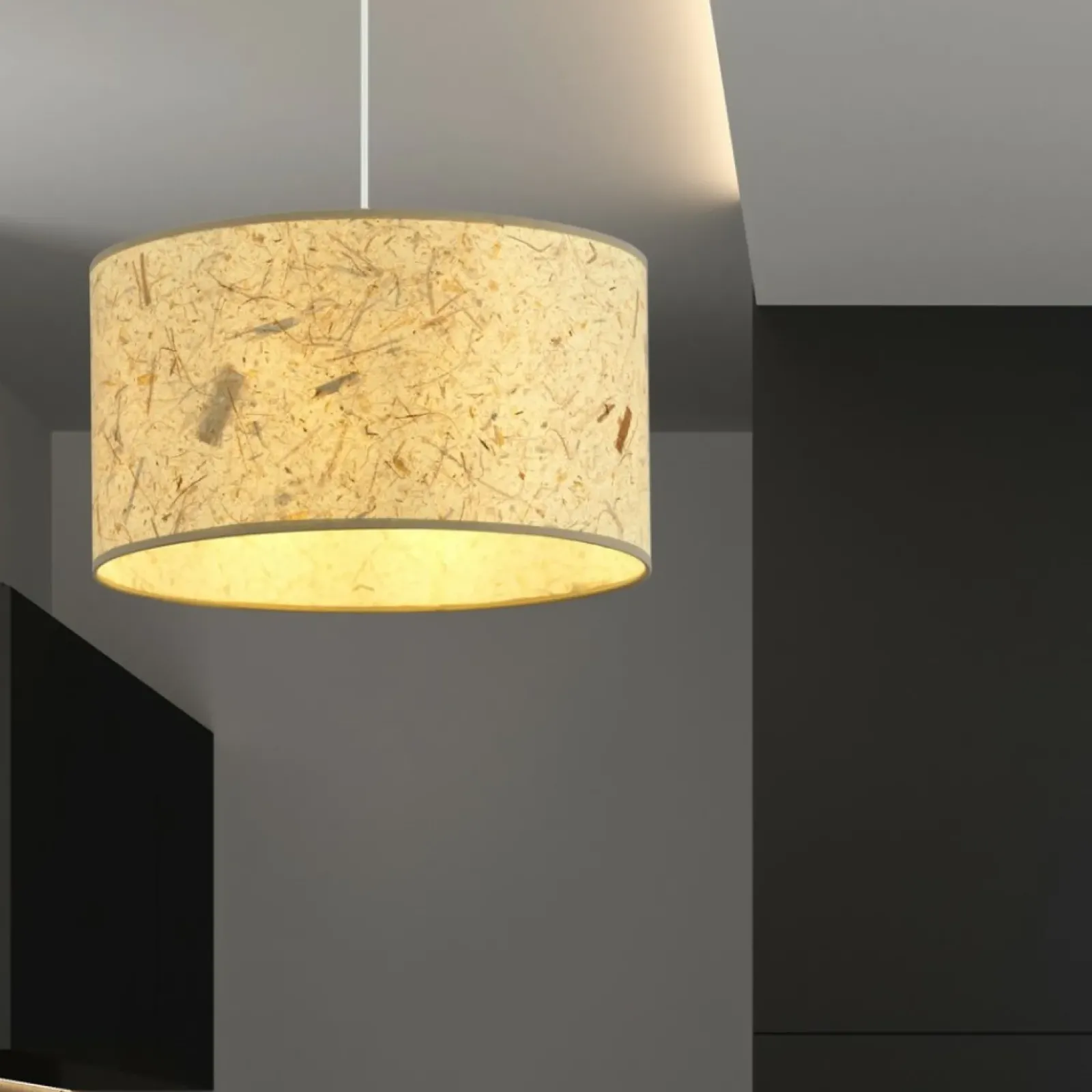 Sklep Kaja Biała lampa wisząca z nietypowym abażurem 1150/1 ASTON | Kaja Discount