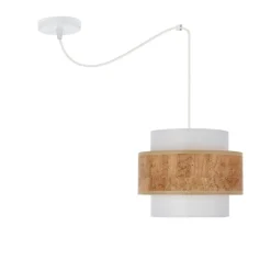 Sklep Kaja Biała lampa wisząca z regulowaną wysokością 31-18571 z serii CORK Outlet