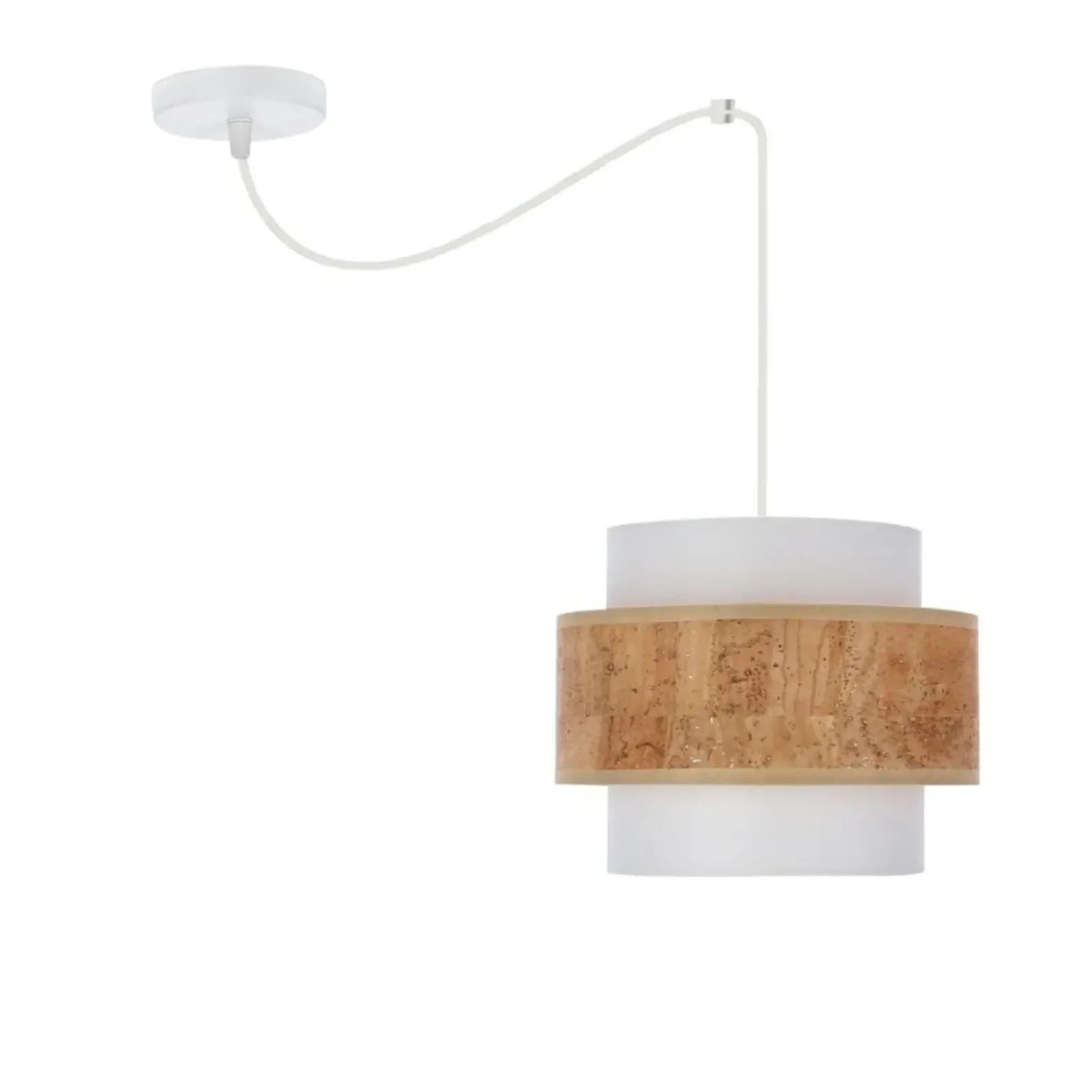 Sklep Kaja Biała lampa wisząca z regulowaną wysokością 31-18571 z serii CORK Outlet