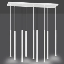 Sklep Kaja Biała lampa wisząca z tubami w dwóch rzędach 553/9 | Kaja Oświetlenie biały Store