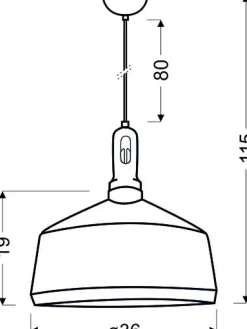 Sklep Kaja Biała lampa wisząca z żółtym wnętrzem 31-37688 ROBINSON | Kaja biały Clearance