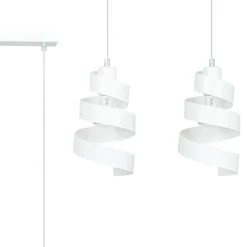 Sklep Kaja Biała lampa wisząca z zawijasami, do kuchni 351/2 SAGA | Kaja biały Fashion