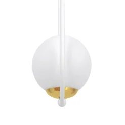 Sklep Kaja Biała lampa wisząca ze złotym, ozdobnym elementem K-5300 z serii ARLENA Shop