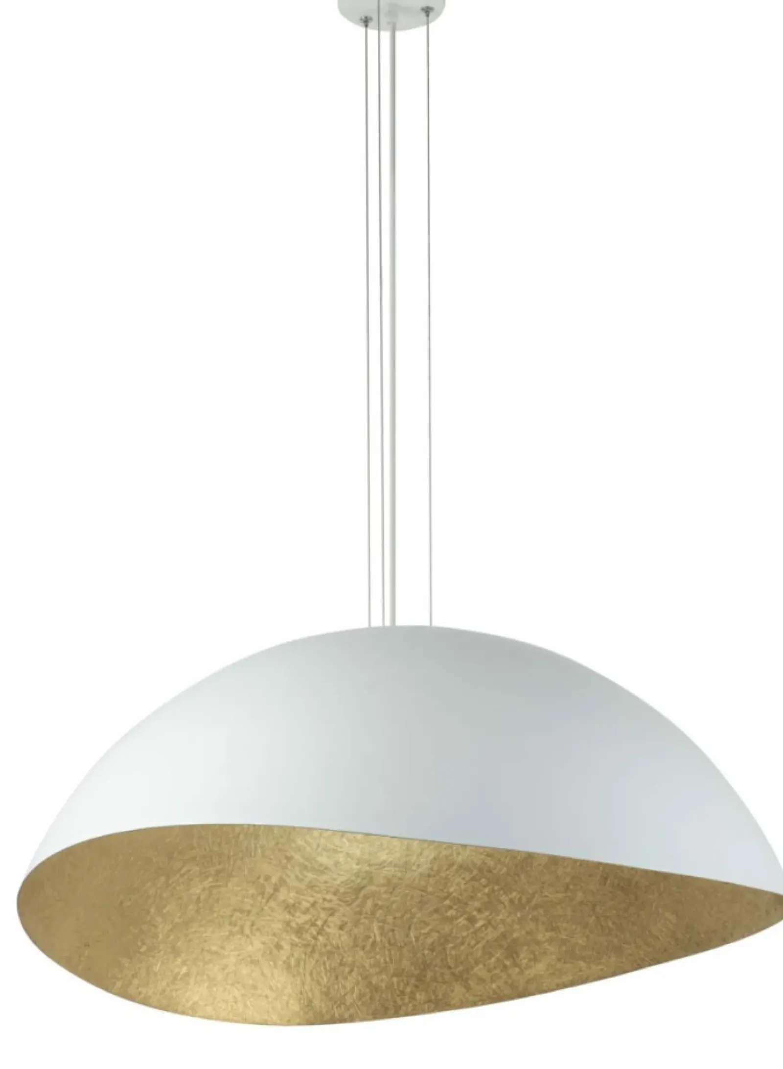 Sklep Kaja Biała lampa wisząca ze złotym zdobieniem SIG 40617 z serii SOLARIS Store